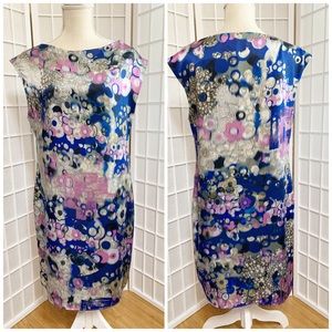 ERDEM Silk Watercolor Floral Shift Dress | Size 10